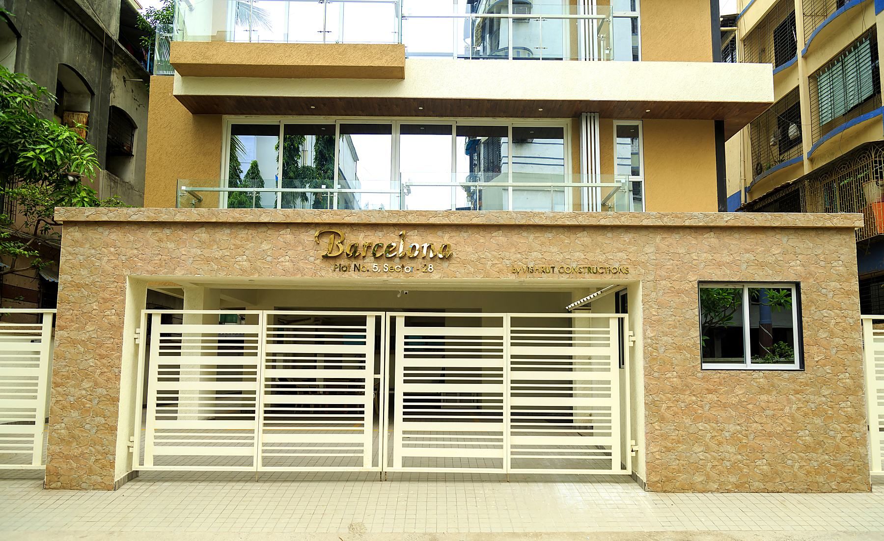 Main gate and name wall