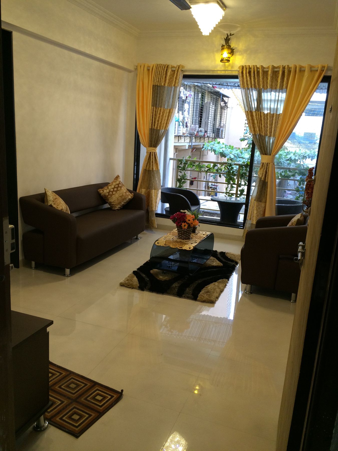 Living room and balcony