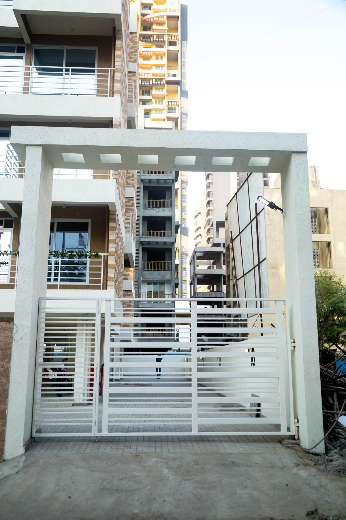 Entry gate and pergola