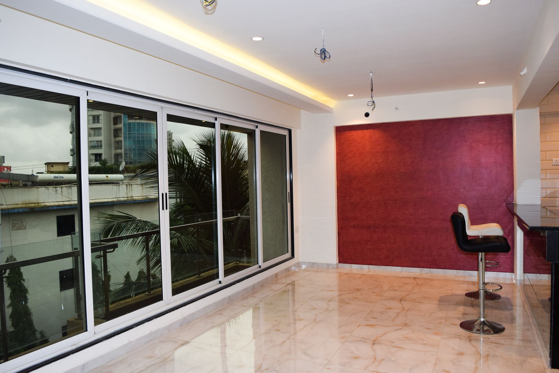 Living room corner windows