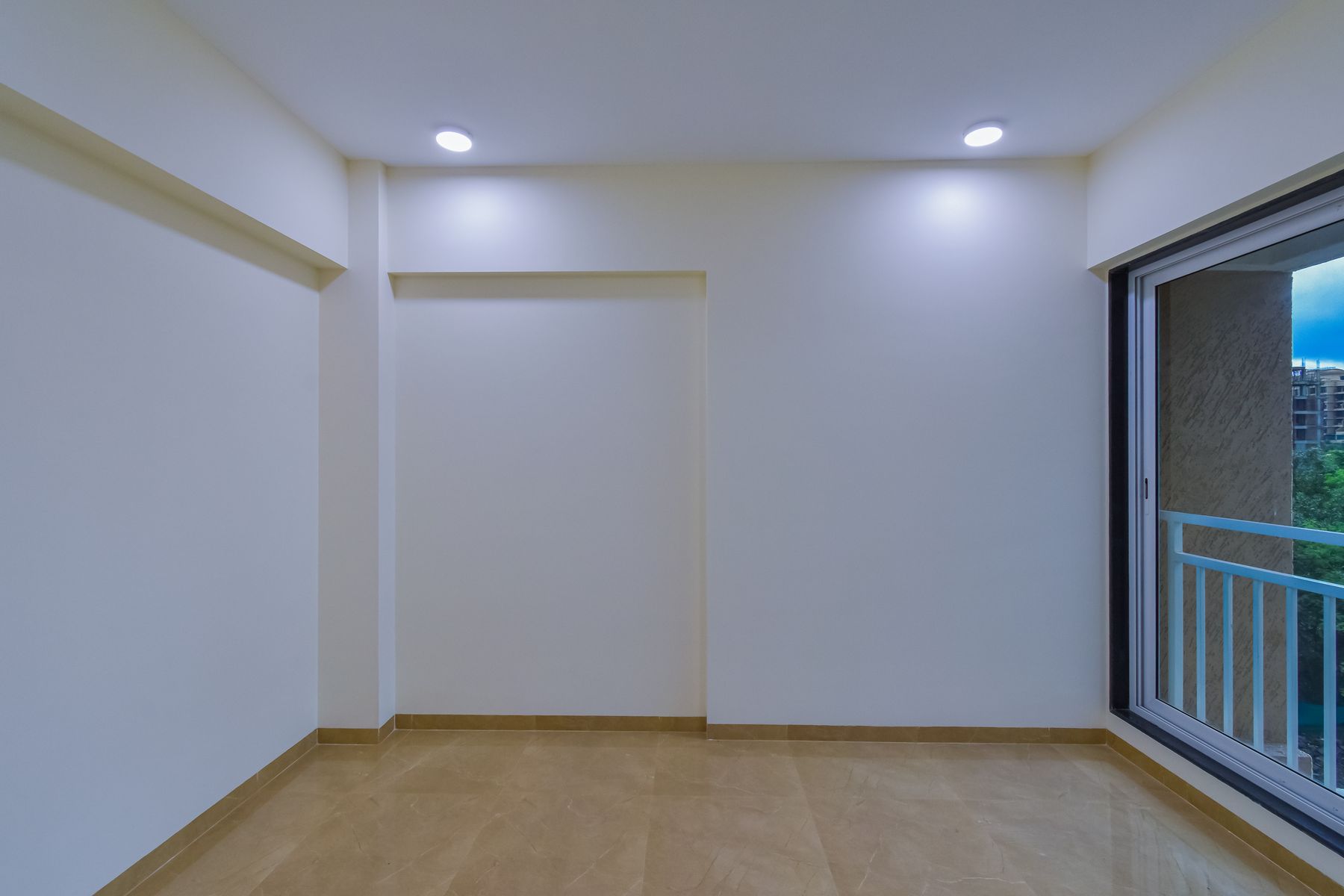 Bedroom with city window
