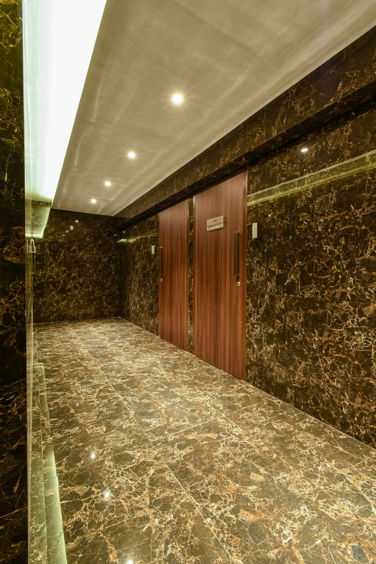 Corridor in marble